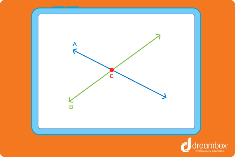 Example of intersecting lines